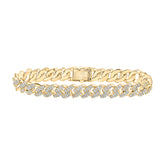 4 1/2CTW-DIA NK (10MM) CUBAN MENS BRACELET (8.50 INCH)